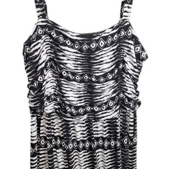 Lane Bryant Black and White Maxi Dress Size 26/28 - Picture 3 of 8